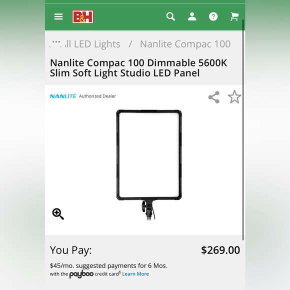 Nanlite compac dimmable light panel